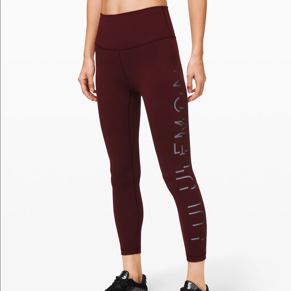 Limited edition burgundy lululemon leggings high waisted. Brand new never worn